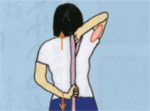 腕の裏側と肩のストレッチング