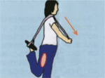 腿の前側のストレッチング